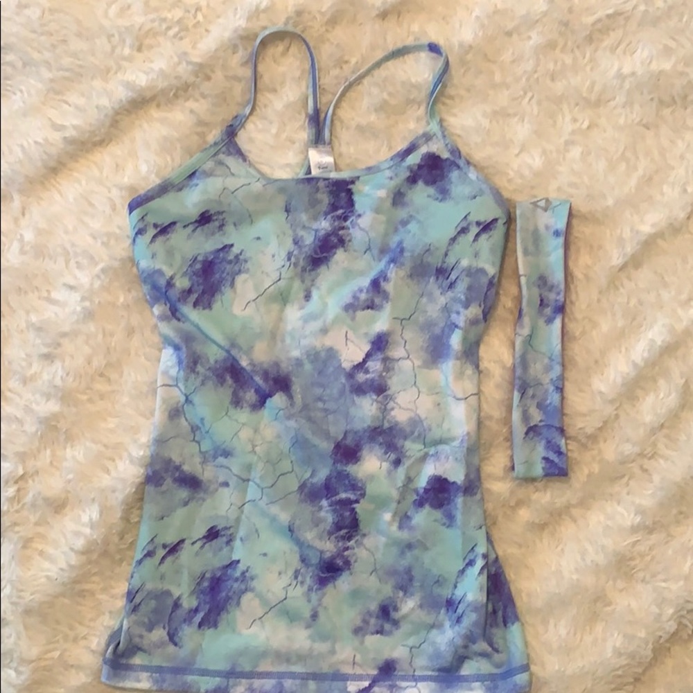 Ivivva size 10 tank top with matching headband